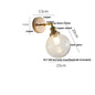 DecorBites™ Glass Rotate Copper LED Wall Sconce - Modern Nordic Bedroom Study Lamp