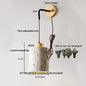 DecorBites™ Japanese Style LED Wall Light Cement Bedside Lamp with Pull Chain Switch