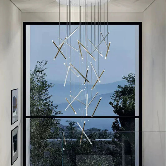 DecorBites™ LED Chandelier: Luxury Indoor Lighting for Living Room, Hall, Staircase