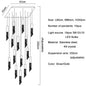 DecorBites™ Large Crystal LED Staircase Chandelier for Modern Living Room Hall Loft