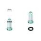 2pcs Glass Ear Gauges Stretching Kit Short Taper Expander 1.6-16mm