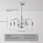 DecorBites™ Glass LED Chandelier: Retro Bauhaus Design for Living Room, Bedroom, Kitchen, or Dining Table
