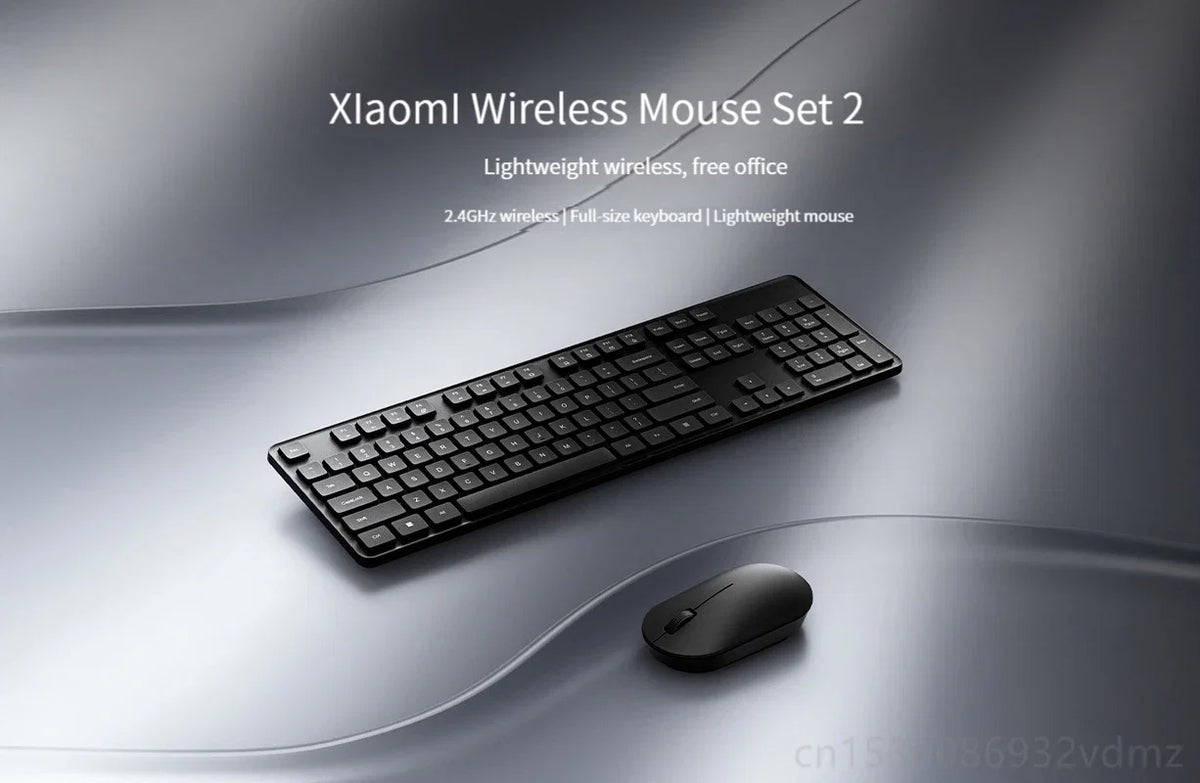 Original Xiaomi Wireless Keyboard & Mouse Set 2 104 keys Keyboard 2.4 GHz USB Receiver Mouse for PC Windows 10