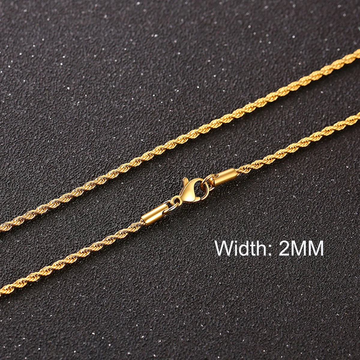 3-11mm Classic Cuban Chain Necklace for, Silver Black Gold Grey Color