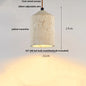 DecorBites™ Japanese Style LED Pendant Lights Wood Canopy Cement Lampshade