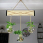 DecorBites™ Glass Planter Vase with Wooden Stand for Wall Hanging Display