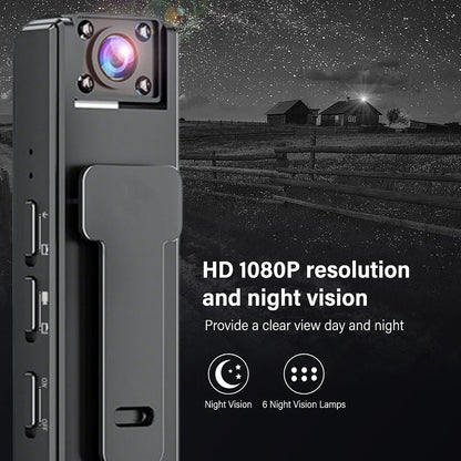 1080P Mini Body Camera Action Cam with Audio & Video Thumb Hands Free Waterproof Recording Wearable Cameras Portable Camcorder