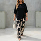 Spring Summer New Comfort Crew Neck Short Sleeve Striped Print Wide