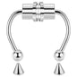 1/2/3/4/5pcs Fake Magnetic Stainless Steel Nose Rings, Non Piercing
