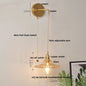 DecorBites™ Green Glass Knob Switch LED Wall Lights for Kitchen, Bedroom, Living Room