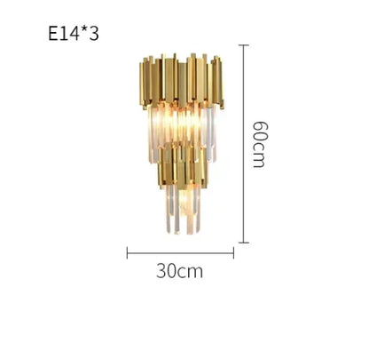 DecorBites™ Golden Crystal Ceiling Light for Modern Living Room and Dining Room
