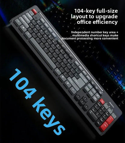 Portable USB Wireless Keyboard and Silent Mouse Set for Home, Office, and Gaming Use