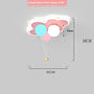 DecorBites™ Kids Ceiling Chandelier - Colorful Acrylic Ballon White Pink Lamps with Remote Control