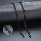 3-11mm Classic Cuban Chain Necklace for, Silver Black Gold Grey Color