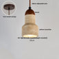 DecorBites™ Japanese Style LED Pendant Lights Wood Canopy Cement Lampshade