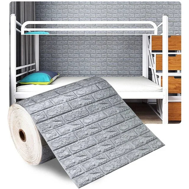 3D Foam Brick Wall Panels Stickers Self Adhesive Waterproof Living