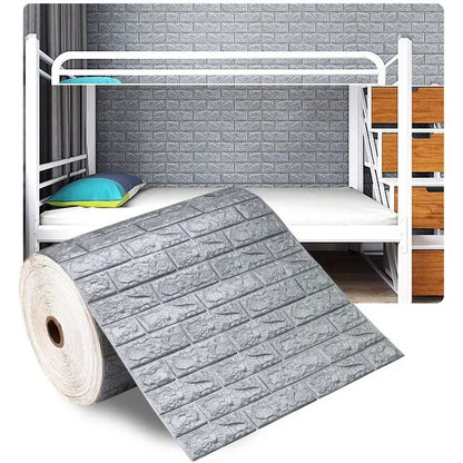 3D Foam Brick Wall Panels Stickers Self Adhesive Waterproof Living