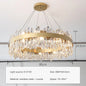 DecorBites™ Luxe Crystal Chandelier: Elegant LED Indoor Pendant Light for Bedroom & Dining Room