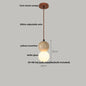 DecorBites™ Japanese Style LED Pendant Lights Wood Canopy Cement Lampshade