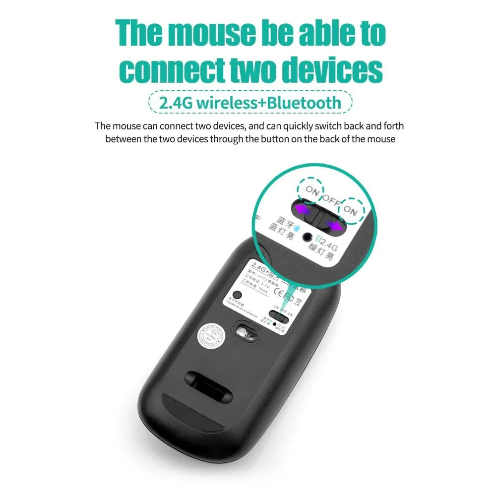 2.4G Wireless Keyboard Mouse Set Bluetooth 5.0 Keyboard Mouse Combo 3 modes Mini Keyboard Mouse For Laptop PC Accessories