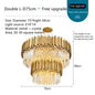 DecorBites™ Golden Crystal Chandelier LED Lighting for Dinning Room