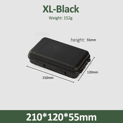 S/L/XL Size Outdoor Plastic Waterproof Sealed Survival Box Container Camping Outdoor Travel Storage Box Fishing Tackle Bag