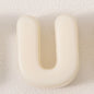 20pcs Beige Acrylic Large Hole Letter Loose Beads DIY Necklace