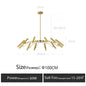 DecorBites™ LED Ceiling Chandelier: Minimalist Nordic Home Lighting for Living Room, Bedroom, Dining Area