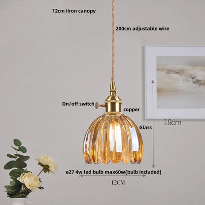 DecorBites™ Green Glass LED Hanging Pendant Lights