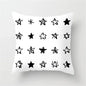 DecorBites™ Heart Stripe Pillow Cases | Black & White Polyester Cushion Covers