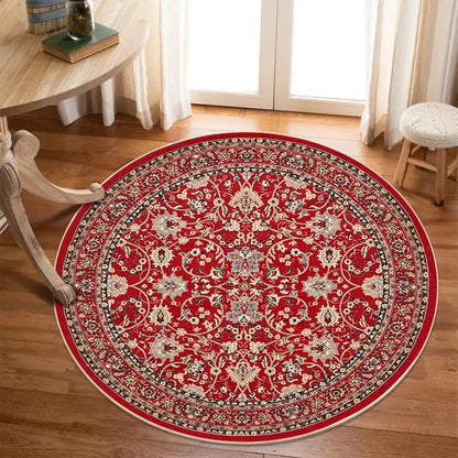 Bohemia Luxury Pattern Persian Round Carpet Washable Decoration Home
