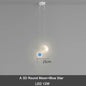 DecorBites™ Kids Star Cloud Moon Pendant Lamp with Remote Control Dimming