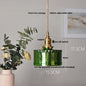 DecorBites™ Green Flower Glass Pendant Light for Kitchen Bar Restaurant, Modern Wire Adjustable Hanging Lamp