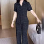 Mom Summer Short Sleeve Set New Loose Two-Piece Set Middle-aged Elderly