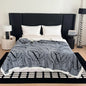 DecorBites™ Leaf Jacquard Double-Layer Flannel Blanket for Sofa and Bed