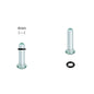 2pcs Glass Ear Gauges Stretching Kit Short Taper Expander 1.6-16mm