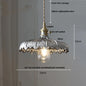 DecorBites™ Glass LED Pendant Lamp with Wood Handle - Modern Nordic Hanging Light