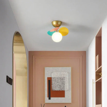 DecorBites™ Kids LED Ceiling Light: Iron Sheet Glass Chandelier