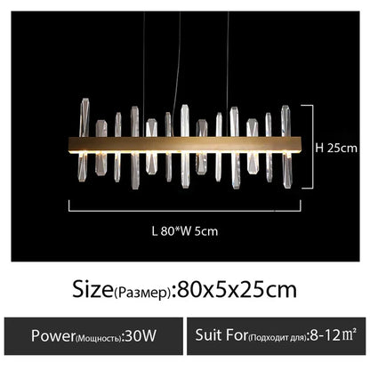 DecorBites™ K9 Luxury Pendant Chandelier, LED Indoor Lighting for Kitchen, Living Room, Bedroom