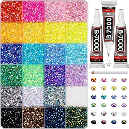 Multicolor Resin Rhinestone Kit Sparkling DIY Decoration Jelly Rhinestones Diamond Art Bedazzling Rhinestones