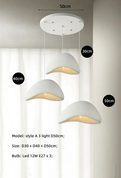 DecorBites™ Japanese Style Wabi-sabi LED Pendant Chandelier for Living, Dining, or Bar Decoration