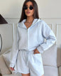 Womens Classic Hoodies and Short Suits Pants Tracksuits Sold Two 2 Piece Outfit Zip Up Sweatshirt Sporty Basic Casual Sweatsuits