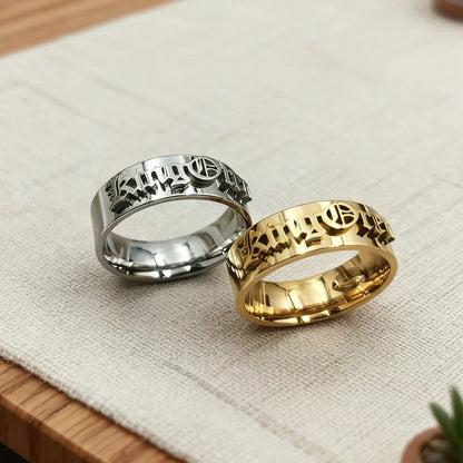 Custom Silver Men's Ring Chunky Gothic Rings Old English Personalized Luxury Name Ring Stainless Steel Jewelry Boyfriend Gift