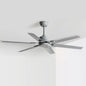 DecorBites™ Large 6-Blade Stainless Steel Ceiling Fan for Living Room, Bedroom, Office