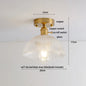DecorBites™ Glass LED Ceiling Light for Living Room, Modern Copper Canopy, Nordic Style Fixtures