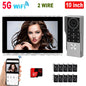 7/10inch Touch Screen 5G WiFi Video Doorbell 2-Wire TUYA Smart 1080P Camera Video Doorphone Intercom Password IC Card APP Unlock
