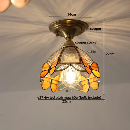DecorBites™ Glass Flower LED Ceiling Lights - Modern Nordic Canopy Lamparas Techo