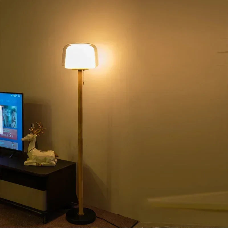 DecorBites™ Glass Floor Lamp: Modern Nordic Ins Sofa Decor Lighting for Living Room