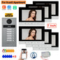 4 Wire 7 inch LCD WiFi Tuya Video Doorphone HD Camera Doorbell Intercom RFIC NFC APP Unlock System 4/6/8/10/12 Unit Apartments