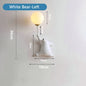 DecorBites™ Kids Bear Moon Wall Lamp | 3D Printed Bedroom Interior Light